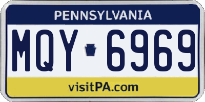 PA license plate MQY6969