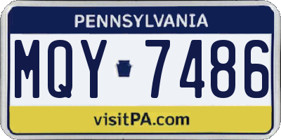 PA license plate MQY7486