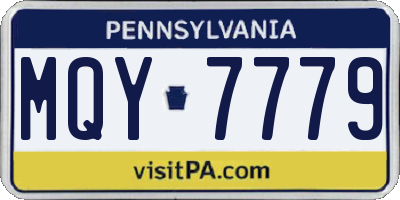 PA license plate MQY7779