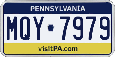 PA license plate MQY7979