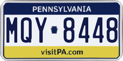 PA license plate MQY8448