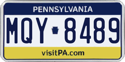 PA license plate MQY8489