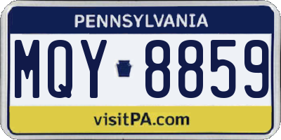 PA license plate MQY8859