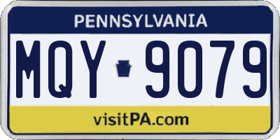 PA license plate MQY9079