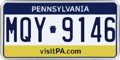 PA license plate MQY9146