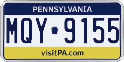 PA license plate MQY9155