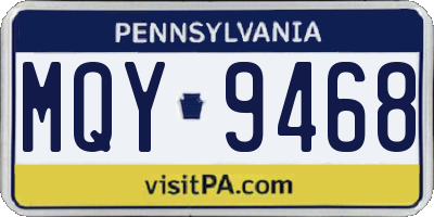 PA license plate MQY9468