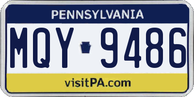 PA license plate MQY9486