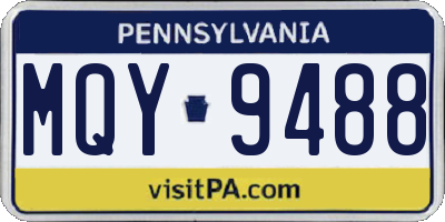 PA license plate MQY9488
