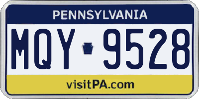 PA license plate MQY9528