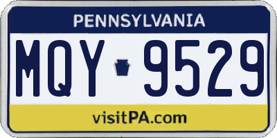 PA license plate MQY9529