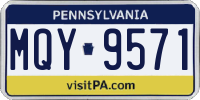 PA license plate MQY9571