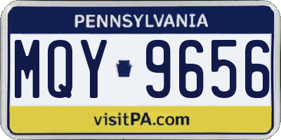 PA license plate MQY9656
