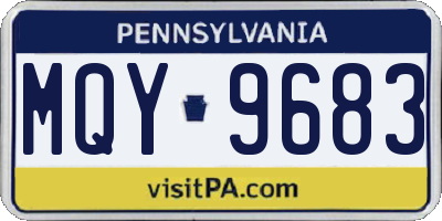 PA license plate MQY9683