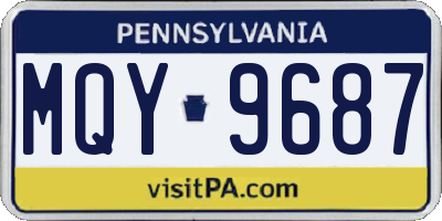 PA license plate MQY9687