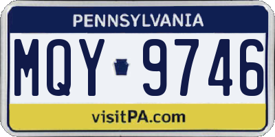 PA license plate MQY9746