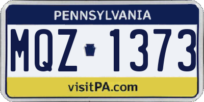 PA license plate MQZ1373
