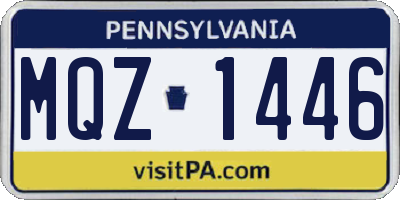 PA license plate MQZ1446