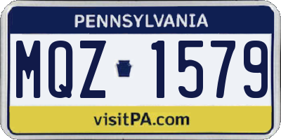 PA license plate MQZ1579