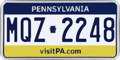 PA license plate MQZ2248