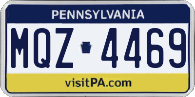 PA license plate MQZ4469