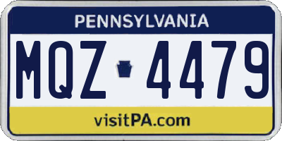 PA license plate MQZ4479