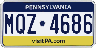 PA license plate MQZ4686