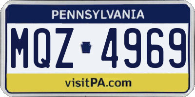 PA license plate MQZ4969
