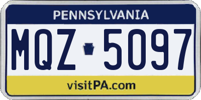 PA license plate MQZ5097