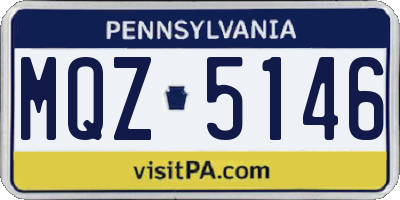 PA license plate MQZ5146