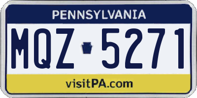 PA license plate MQZ5271