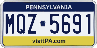 PA license plate MQZ5691