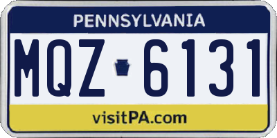 PA license plate MQZ6131