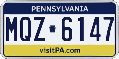 PA license plate MQZ6147