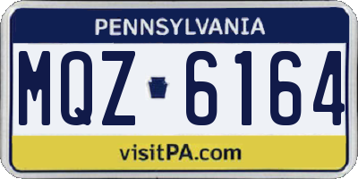 PA license plate MQZ6164