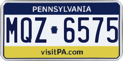 PA license plate MQZ6575