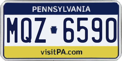 PA license plate MQZ6590