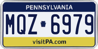 PA license plate MQZ6979