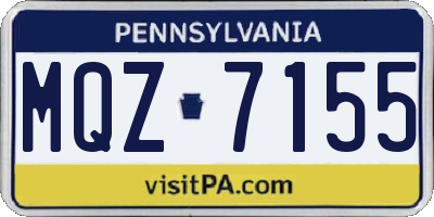 PA license plate MQZ7155
