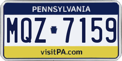 PA license plate MQZ7159