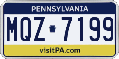 PA license plate MQZ7199