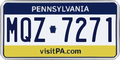 PA license plate MQZ7271