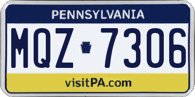 PA license plate MQZ7306