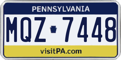 PA license plate MQZ7448