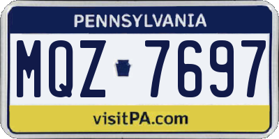 PA license plate MQZ7697