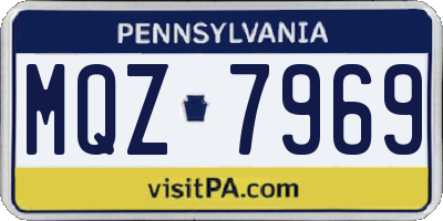 PA license plate MQZ7969