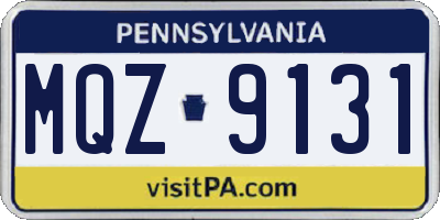 PA license plate MQZ9131