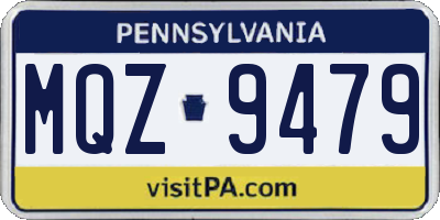 PA license plate MQZ9479