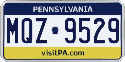 PA license plate MQZ9529