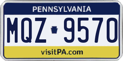 PA license plate MQZ9570